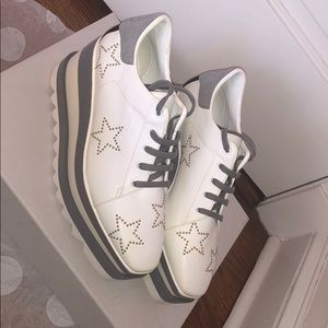 stella mccartney white wedge star sneakers ⭐️